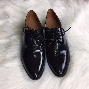 Madewell black leather Preston oxfords